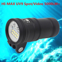 Plongée sous-marine caméra vidéo grand angle caméra Dive Light Undermath 150M